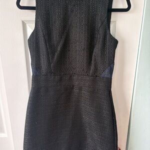 Armani Exchange Textured Black and Denim Mini Dress